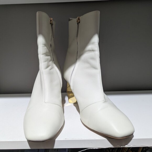 Kurt Geiger London white leather ankle boots - Picture 4 of 9